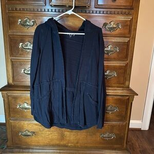 Women's Navy Hooded Jacket